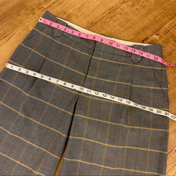 Anthropologie Cartonnier long gray plaid shorts - Picture 12 of 15